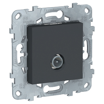 SE Unica New Антрацит Розетка TV, проходная NU546354