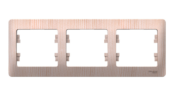 Systeme Electric Glossa Сосна Рамка 3-ая, горизонтальная