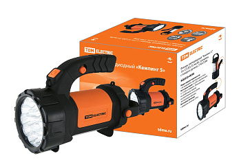 TDM Фонарь светодиодный "Кемпинг 5" 15+12 LED, 35 лм/Вт, 3 режима, с поворот. ручкой, 3*АА SQ0350-0038