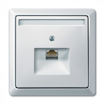 SE Merten SD Бел Накладка розетки ТЛФ/комп 1-ой наклонной (термопласт) MTN291819