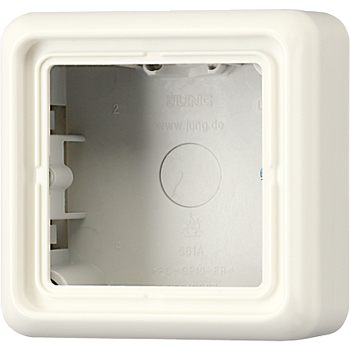JUNG CD 500/CD plus Бежевая Коробка для накладного монтажа 1-ая с рамкой CD581AW