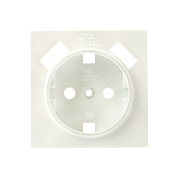 Купить EKF PROxima Валенсия лицевая панель розетки 1-местной с/з 16А жемчуг с защ. штор. с 2 USB 2,1А