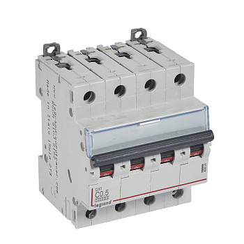 Legrand DX3 Автоматический выключатель 4P 0,5A (С) 10kA/16kA 409328