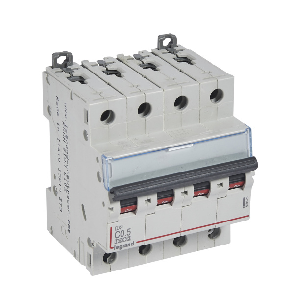 Legrand DX3 Автоматический выключатель 4P 0,5A (С) 10kA/16kA 409328
