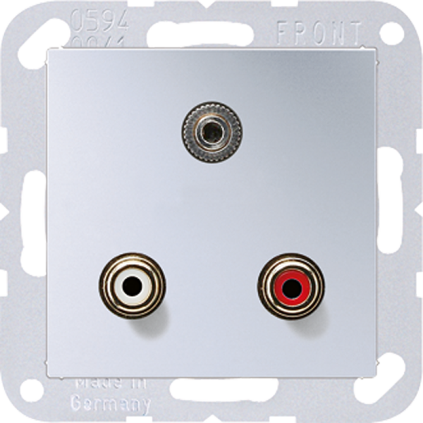 JUNG 2x Cinch Audio (RCA) / Stereo разъем (TRS 3.5 mm), алюминий MAA1011AL