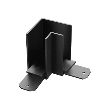 Denkirs TR2102-BK Угловой соединитель для встроенного монтажа в натяжные потолки или для накладного монтажа шинопровода SMART черный