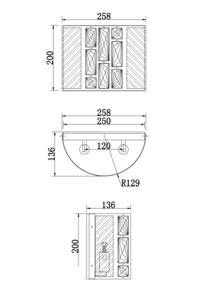 Купить Maytoni Modern Mercurio Хром Бра E14 60W MOD028WL-02CH