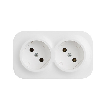 Legrand Quteo IP 20 Белый Розеточный блок с предварительным подключением 2 x 2К без шторок - 16 A - 250 В~ 782231