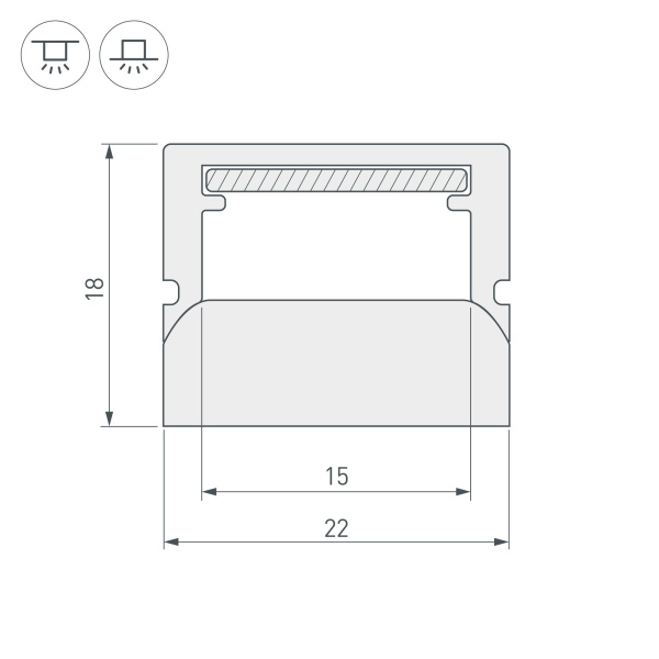 Купить Arlight Профиль WPH-FLOOR22-2000 (Пластик) 023290