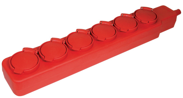 IEK Удлинитель У06В 6 места с защитными крышками IP44 2Р+PE/5метров 3х1мм2 16А/250В