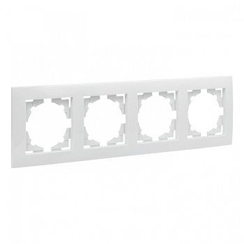 EKF PROxima Валенсия рамка 4-местная белая