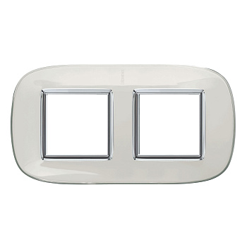 BT Axolute Белая карамель Рамка 2+2 мод эллипс HB4802/2DB