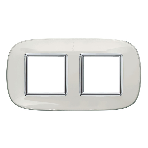 BT Axolute Белая карамель Рамка 2+2 мод эллипс HB4802/2DB