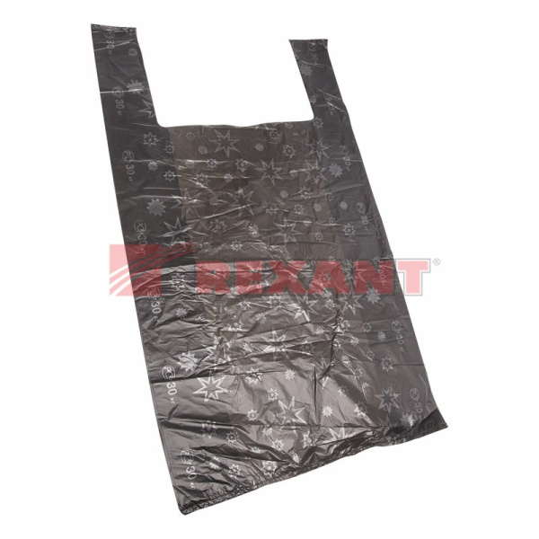 Пакет майка ПНД 38+18*68, 15мкм "Звезды" (100шт./уп) Rexant 61-0107