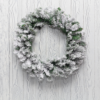 NEON-NIGHT Заснеженный еловый венок Ø 60 см, ПВХ 307-148