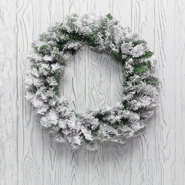 NEON-NIGHT Заснеженный еловый венок Ø 60 см, ПВХ 307-148