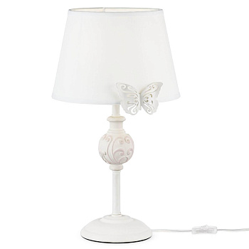 Maytoni Elegant Fiona Белый Настольная лампа 1xE14 40W ARM032-11-PK Maytoni Elegant Fiona Белый Настольная лампа 1xE14 40W ARM032-11-PK