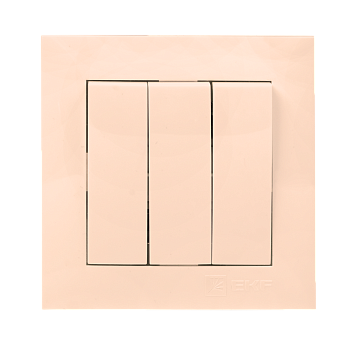 EKF PROxima Валенсия выключатель 3-кл. 10А кремовый