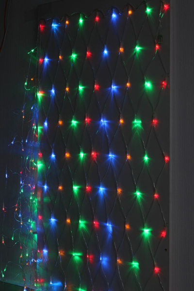 Купить ЭРА ENIS-01M Гирлянда LED Сеть 1,8 м*1,5 м мультиколор, мультирежим, 220V, IP20