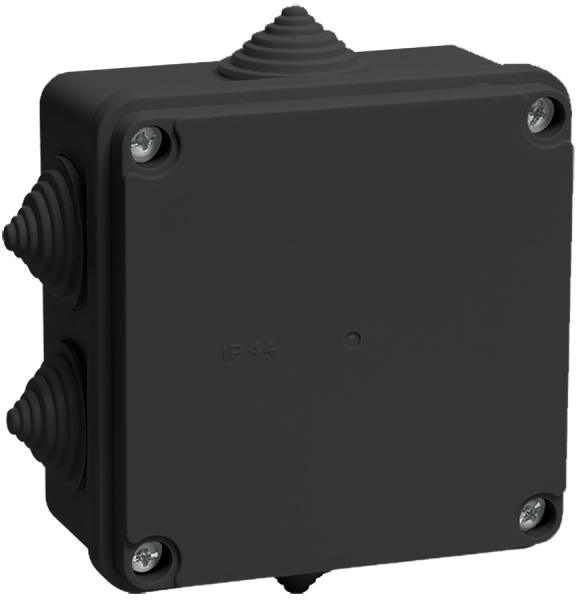 IEK Коробка расп. КМ41234 100х100х50мм IP55 6 вв. черная