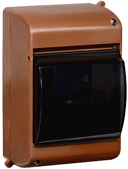 IEK KREPTA 3 Корпус пластиковый КМПн 2/4 IP30 дуб откр.монтаж