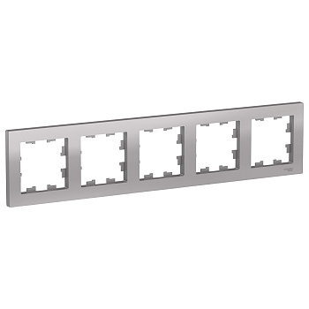 Systeme Electric AtlasDesign Алюминий Рамка 5-ая, универсальная