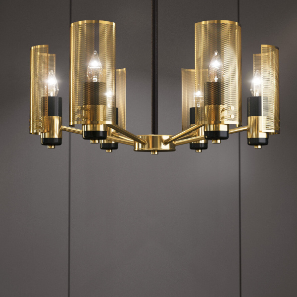 Купить Eurosvet Потолочная люстра с металлическими плафонами 70139/6 латунь a057940