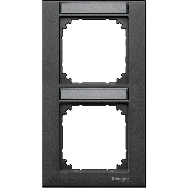 SE Merten SM Антрацит Рамка 2-ая с полем для надписи вертикальная (MTN476214)