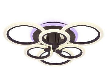 Ambrella Потолочный светодиодный светильник с пультом FA528/3+3 CF кофе 112W 580*540*120 (ПДУ РАДИО 2.4)