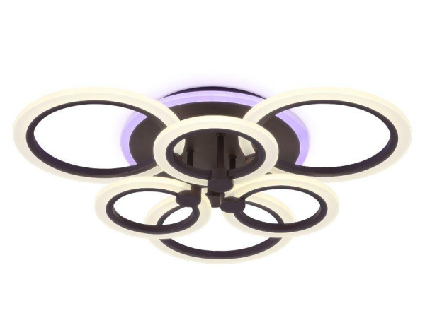 Ambrella Потолочный светодиодный светильник с пультом FA528/3+3 CF кофе 112W 580*540*120 (ПДУ РАДИО 2.4)