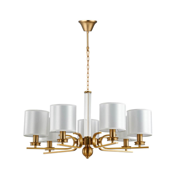 Купить Favourite 2679-7P подвесная люстра Каркас бронзового цвета, абажуры из белого шелка