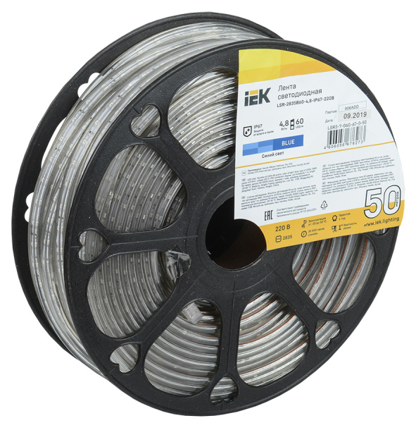 IEK Лента LED 50м LSR-2835B60-4,8-IP67-220В IEK Лента LED 50м LSR-2835B60-4,8-IP67-220В