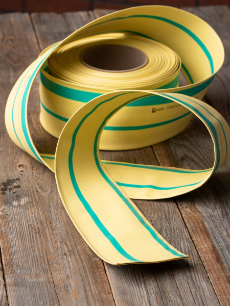 Купить EKF PROxima Термоусаживаемая трубка ТУТ нг 50/25 жел-зел рулон