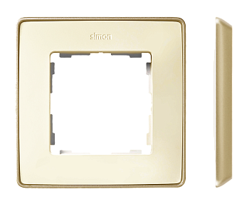 Simon 82 Detail Слоновая кость, основание шампань Рамка 1-ая 8201610-248