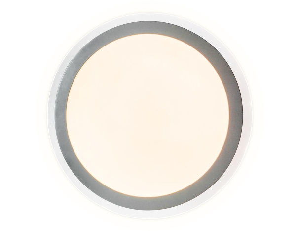 Купить Ambrella Потолочный светодиодный светильник с пультом FF49 WH белый 48W 3000K/4200K/6400K D400*75 (ПДУ ИК)