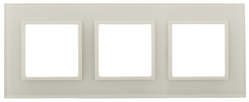 ЭРА 14-5103-02 Elegance Сл.кость/сл.кость Стекло Рамка 3-ая