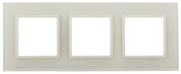 ЭРА 14-5103-02 Elegance Сл.кость/сл.кость Стекло Рамка 3-ая