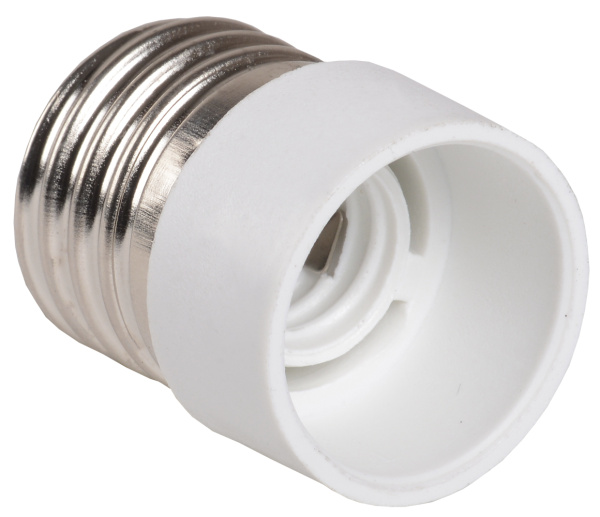 IEK ПР27-14-К02 Переходник пластик, Е27-Е14, белый, индивидуальный пакет,