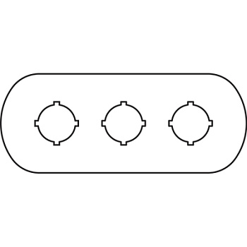 ABB MA6-1003 Шильдик для пластикового кнопочного поста (3 места) 1SFA611930R1003