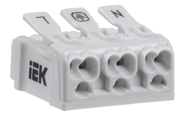 IEK Клемма пружинная соединительная КСП3-L+N+PE