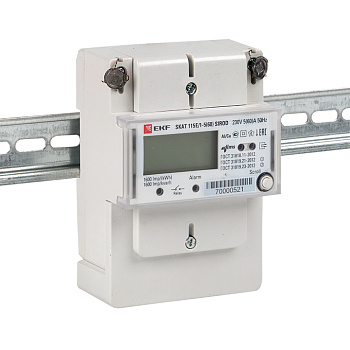 EKF Счетчик электрической энергии однофазный многотарифный SKAT 115E/1-5(60) SIROD (встроенное реле) 1 тариф МСК+1 11502R-1-1