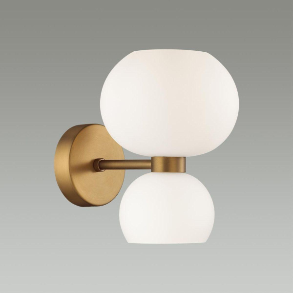 Купить Odeon Light 4979/2W MODERN ODL22 321 мат.бронзовый/белый/стекло Бра E14/G9 1+1*40W CHANGI