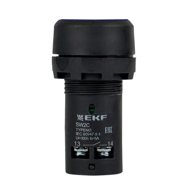Купить EKF PROxima Кнопка SW2C-11 возвратная синяя NO+NC