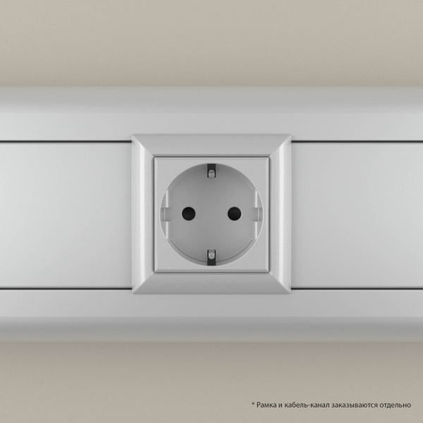 Купить DKC Розетка модульная, 2P+E, с з/ш, "Avanti", "Закаленная сталь", 2 модуля