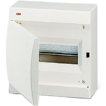 ABB Unibox Бокс навесной белый 8мод. с белой дв. IP41 (с клеммным блоком) 122380008
