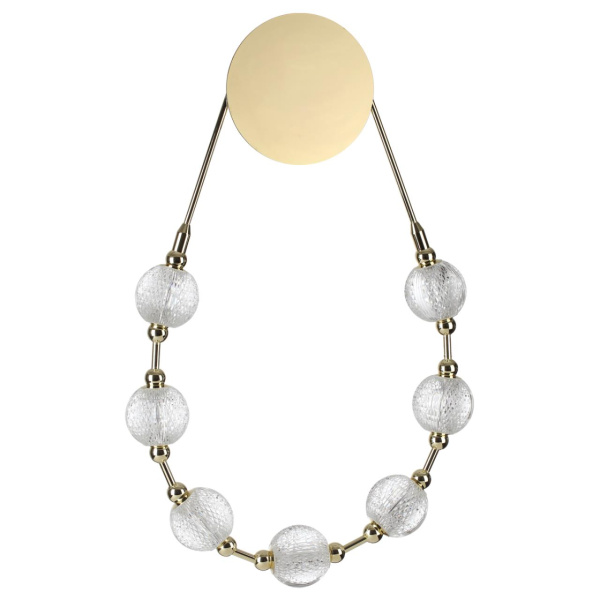 Odeon Light 5008/25WL L-VISION ODL23 421 золотой/прозрачный/металл/акрил Бра LED 25W 4000K 1555Лм CRYSTAL