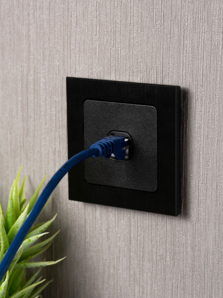 Купить EKF PROxima Стокгольм Черный Розетка RJ-45