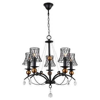 Lussole LGO Металл Черный /  Металл Люстра E14 GRLSP-8103