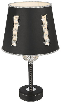Wertmark WE392.01.024 Настольная лампа Черный/Черный, Прозрачный E27 1*40W