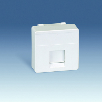 Simon 27 Мех Серый Адаптер на 1 RJ45(12) 75528-, 75540-, 75541-, 75544-39, широкий, шторки 27087-37